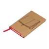 A6 jegyzetfüzet könyvjelzővel (Piros)