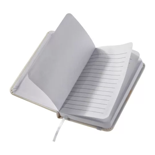 A6 jegyzetfüzet könyvjelzővel (Fehér)