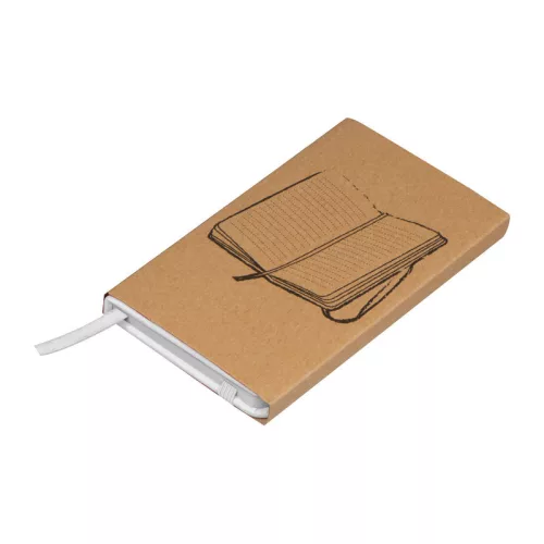 A6 jegyzetfüzet könyvjelzővel (Fehér)