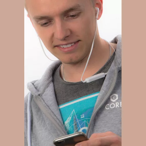 Bluetooth fülhallgató PU tokban