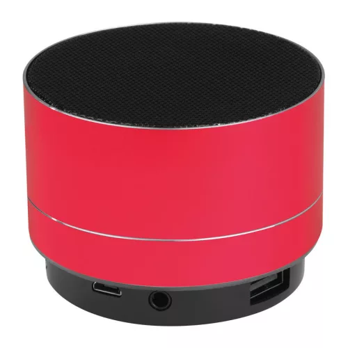 Alumínium bluetooth hangszóró (ø 7 × 5 cm, Piros)