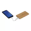 8000 mAh bambusz powerbank