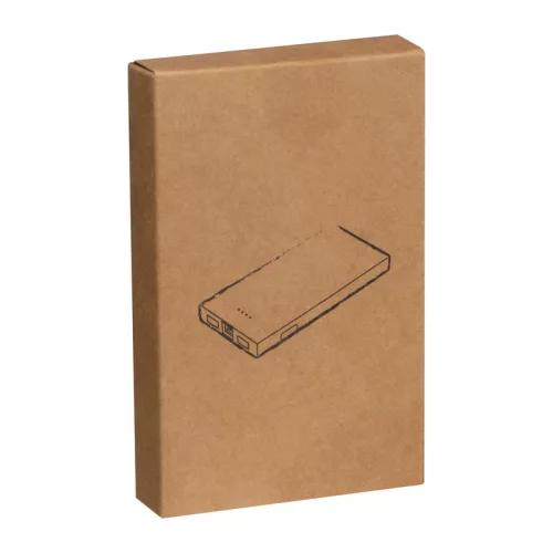 8000 mAh bambusz powerbank