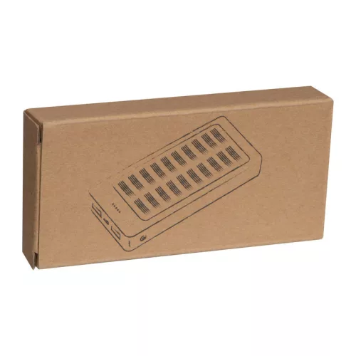 8000 mAh napelemes powerbank bambuszból