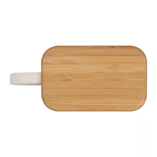 Bluetooth fülhallgató bambusz dobozban