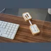 Bluetooth fülhallgató bambusz dobozban