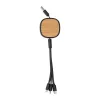 4 az 1-ben USB töltőkábel, bambusz betéttel