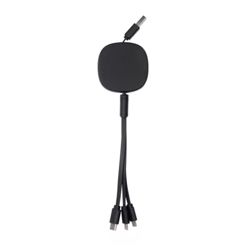 4 az 1-ben USB töltőkábel, bambusz betéttel