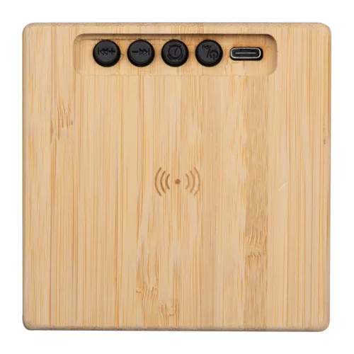 Bambusz hangszóró és vezetéknélküli töltő