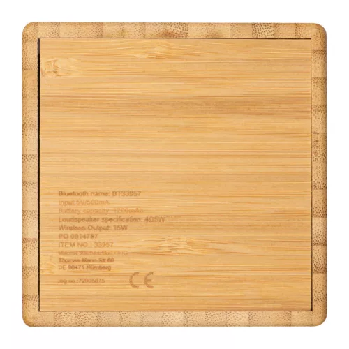 Bambusz hangszóró és vezetéknélküli töltő