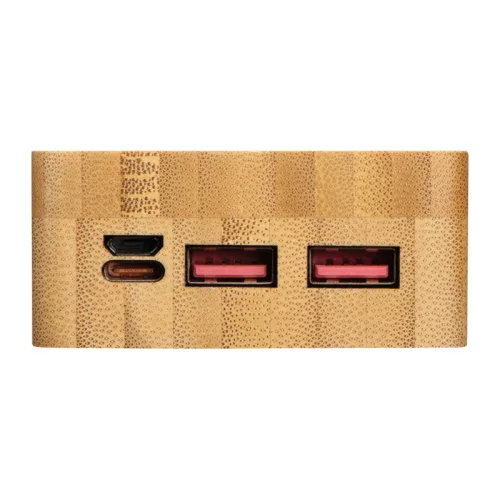 20000 mAh bambusz powerbank 