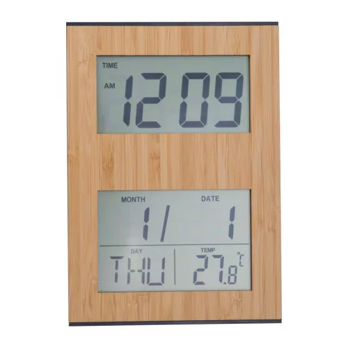 Bambusz asztali óra