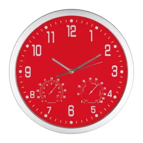 Elegáns falióra (ø 34,8 × 4,5 cm, Piros)