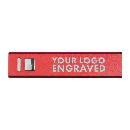 2200 mAh powerbank fémből (Piros)