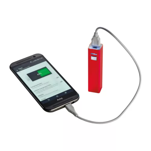 2200 mAh powerbank fémből (Piros)
