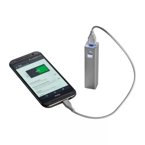 2200 mAh powerbank fémből (Szürke)