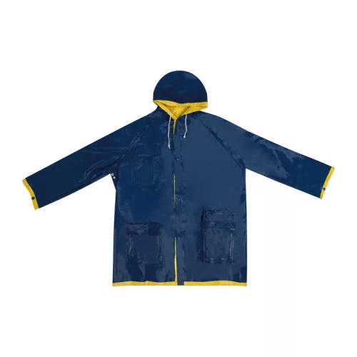 Kétszínű kifordítható esőkabát (XL, Sárga/Kék)