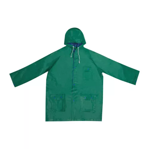 Kétszínű kifordítható esőkabát (XL, Zöld/Kék)