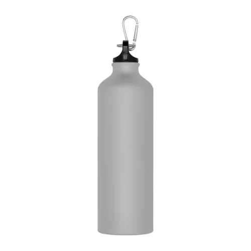 Alumínium ivópalack karabinerrel, 800 ml (ø 7,3 × 24,5 cm, Szürke)