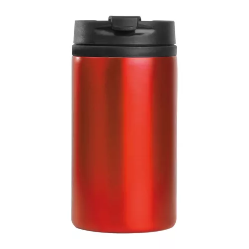 Fém utazó pohár, 250 ml (ø 7 × 14 cm, Piros)