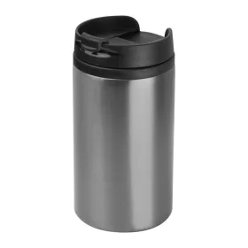 Fém utazó pohár, 250 ml (ø 7 × 14 cm, Szürke)