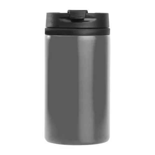 Fém utazó pohár, 250 ml (ø 7 × 14 cm, Szürke)
