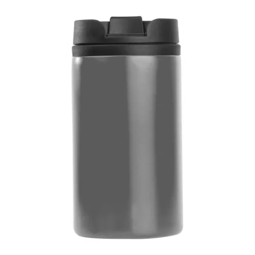 Fém utazó pohár, 250 ml (ø 7 × 14 cm, Szürke)