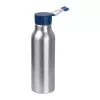 Szilikon fedelű fém ivópalack, 600 ml (ø 6,5 × 21,8 cm, Kék)