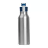 Szilikon fedelű fém ivópalack, 600 ml (ø 6,5 × 21,8 cm, Kék)