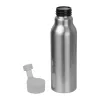 Szilikon fedelű fém ivópalack, 600 ml (ø 6,5 × 21,8 cm, Szürke)