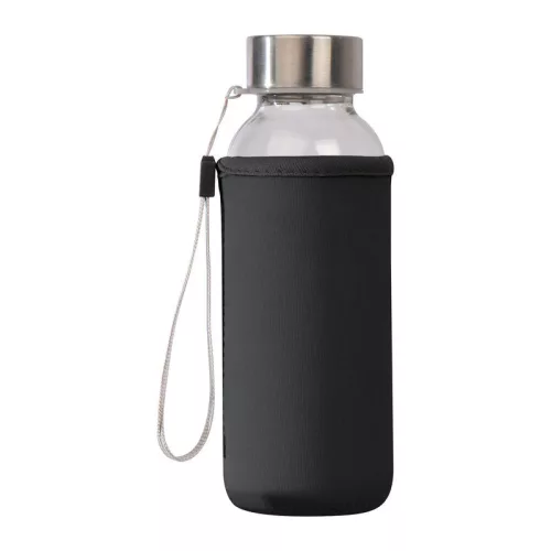 Ivópalack neoprén tokban, 300 ml (ø 5,8 × 17,2 cm, Fekete)