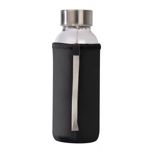 Ivópalack neoprén tokban, 300 ml (ø 5,8 × 17,2 cm, Fekete)