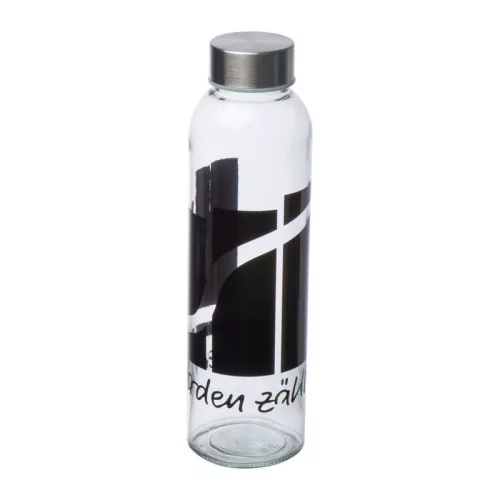 Üveg ivópalack, 500 ml (ø 6,1 × 21,9 cm, Áttetsző)