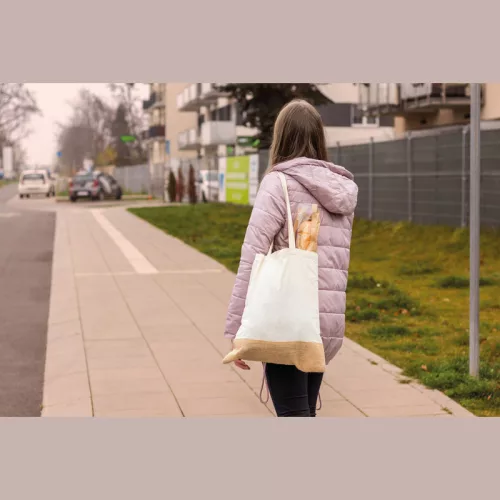 Juta - pamut bevásárlótáska, 140g/m²