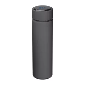   Hőmérséklet kijelzős termosz, 450 ml (ø 6,3 x 23,3 cm, Fekete)