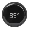 Hőmérséklet kijelzős termosz, 450 ml (ø 6,3 x 23,3 cm, Fekete)