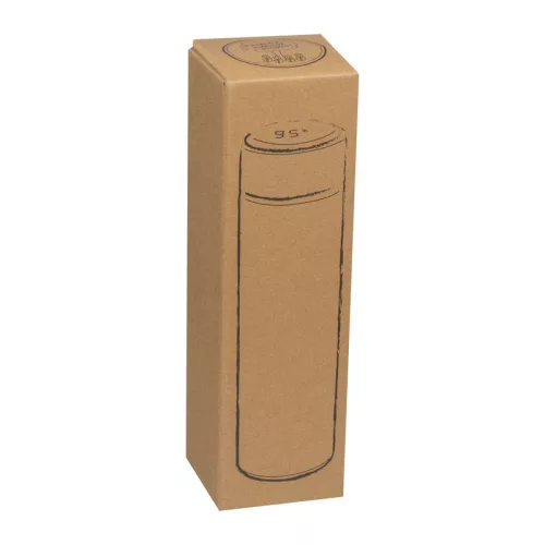 Hőmérséklet kijelzős termosz, 450 ml (ø 6,3 x 23,3 cm, Fekete)