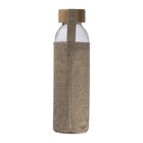 Üveg ivópalack juta tokban, 500 ml