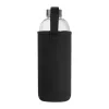 Üveg ivópalack neoprén tokban, 1000 ml (ø 8,5 × 24,5 cm, Fekete)