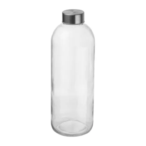 Üveg ivópalack neoprén tokban, 1000 ml (ø 8,5 × 24,5 cm, Fekete)
