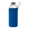 Üveg ivópalack neoprén tokban, 1000 ml (ø 8,5 × 24,5 cm, Kék)