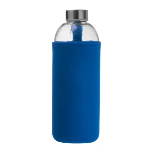 Üveg ivópalack neoprén tokban, 1000 ml (ø 8,5 × 24,5 cm, Kék)
