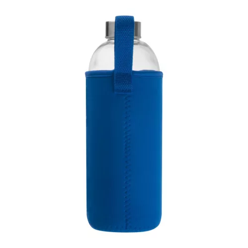 Üveg ivópalack neoprén tokban, 1000 ml (ø 8,5 × 24,5 cm, Kék)