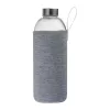 Üveg ivópalack neoprén tokban, 1000 ml (ø 8,5 × 24,5 cm, Szürke)