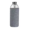 Üveg ivópalack neoprén tokban, 1000 ml (ø 8,5 × 24,5 cm, Szürke)