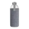 Üveg ivópalack neoprén tokban, 1000 ml (ø 8,5 × 24,5 cm, Szürke)