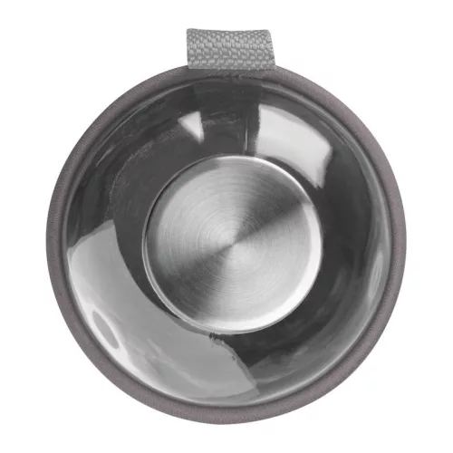 Üveg ivópalack neoprén tokban, 1000 ml (ø 8,5 × 24,5 cm, Szürke)