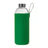 Üveg ivópalack neoprén tokban, 1000 ml (ø 8,5 × 24,5 cm, Zöld)