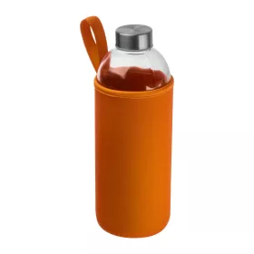   Üveg ivópalack neoprén tokban, 1000 ml (ø 8,5 × 24,5 cm, Narancssárga)