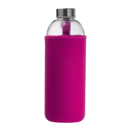 Üveg ivópalack neoprén tokban, 1000 ml (ø 8,5 × 24,5 cm, Rózsaszín)